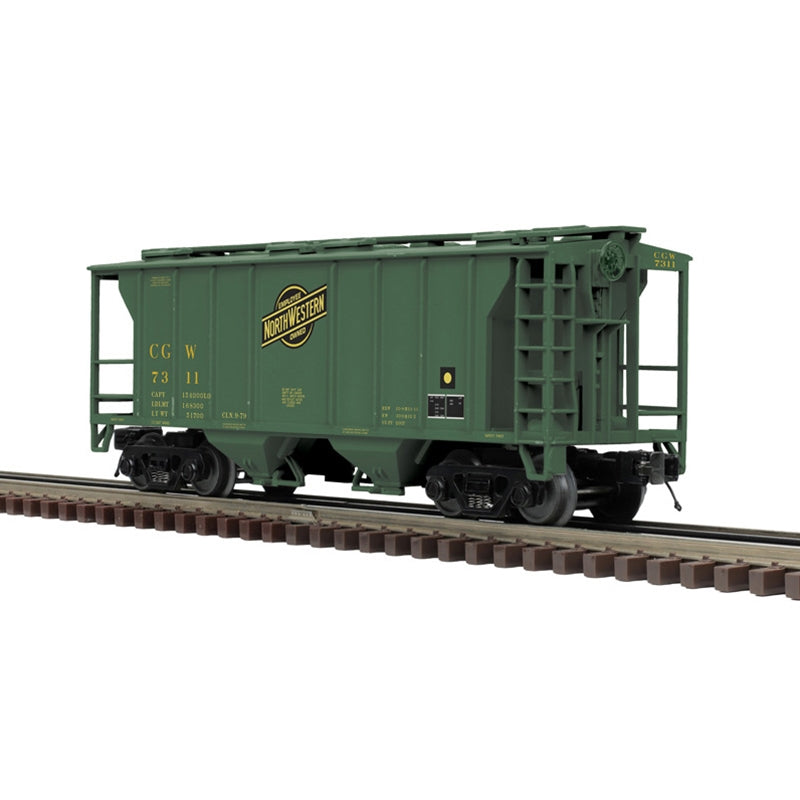 PS-2 2-bay Hopp CNW/CGW Green O-Scale Atlas