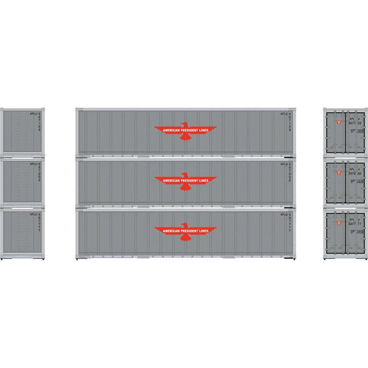 40' Smooth Cont APL 3-pac Athearn