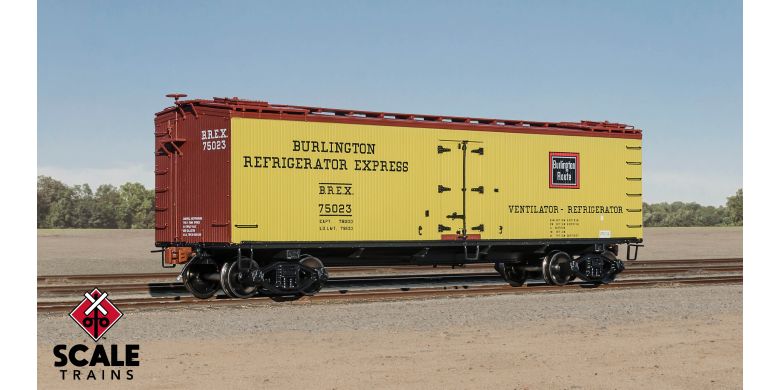 40' PC&F Wood Reefer CB&Q #75876 H-O Scale Scale Trains