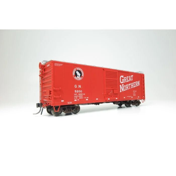 40' Box Car G.N. Late Chin Red Slant Rapido