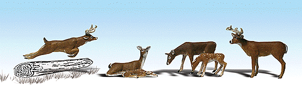 Deer 6-pac Woodland Scenics