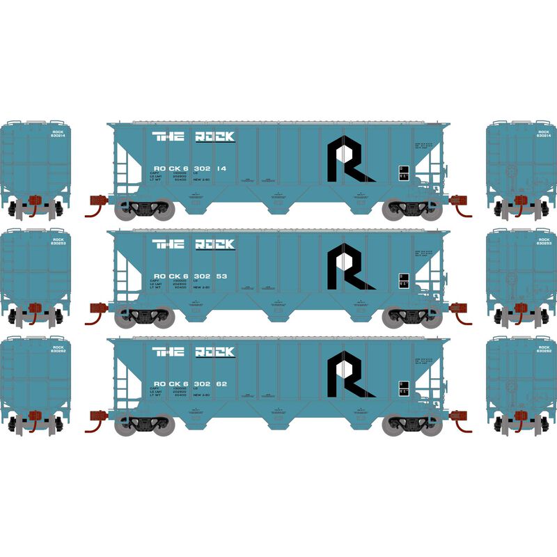 PS 4427 Cov Hopp ROCK 3-pac N-Scale Athearn