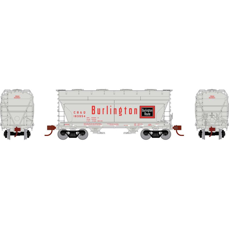 ACF 2970 2-Bay Hopp CB&Q #183954 N-Scale Athearn