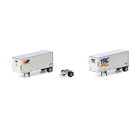 28' Trailers W/Dolly YRC  N-Scale Athern